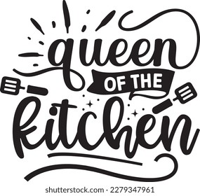 Queen of the Kitchen svg , Funny Apron svg design svg