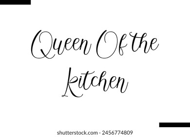 Reina de la cocina tipografía comida diciendo texto