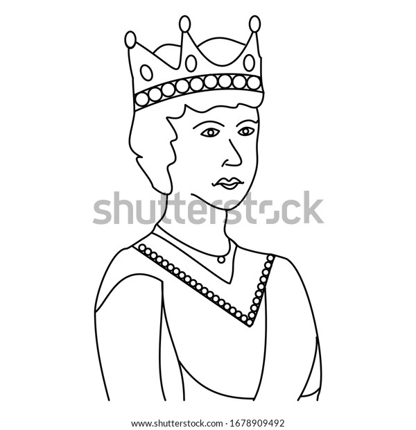 Queen Line Art Clip Art Isolated Stock Vector (royalty Free) 1678909492 