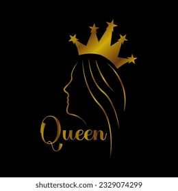 Queen logo icon vector design template