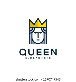 Queen Logo Inspirationmodern Designvector Illustration Concept Stock ...