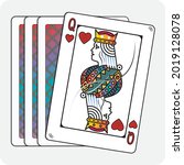 Queen Love of playing cards, in vector format