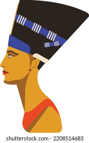 Queen Nefertiti, one of the ancient egyptian queens of old egypt