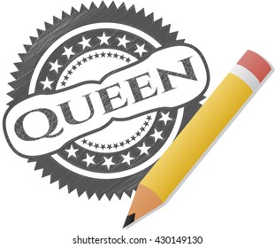 Queen pencil draw
