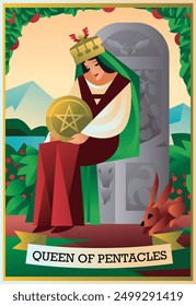 Arkana-Tarotkarte der kleinen Pentakel