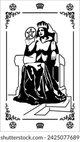 Tarjeta Tarot Reina De Los Pentáculos