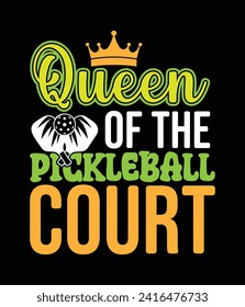 "Queen of the pickleball court" Quotes EPS Vector File