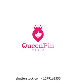 Queen pin media logo template