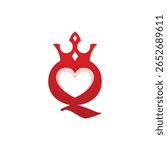queen q abstract logo modern style