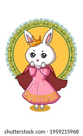 The queen of rabbits illustration