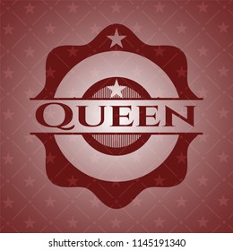 Queen realistic red emblem