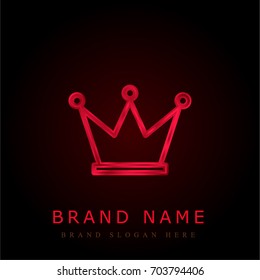 Queen red chromium metallic logo