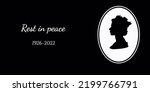 The Queen Rest in Peace 1926-2022 banner design. Vector EPS 10 illustration.