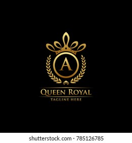 Queen Royal Initial A Logo.