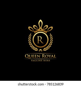 Queen Royal Initial R Logo.
