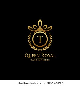 Queen Royal Initial T Logo.