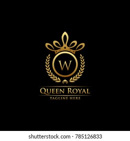 Queen Royal Initial W Logo.