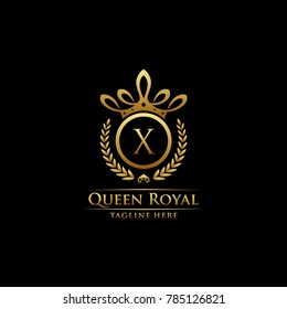 Queen Royal Initial X Logo.