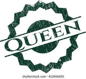 Queen rubber seal with grunge texture