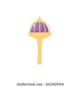 queen scepter royal isolated icon