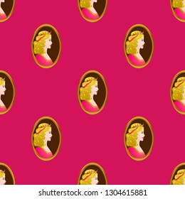 Queen seamless pattern vector illustration