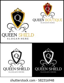 Queen Shield is beautiful logo for your luxury businesses and company