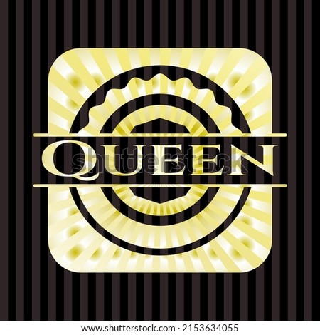 Queen shiny emblem. Vector Illustration. Detailed. 