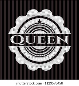 Queen silvery shiny badge