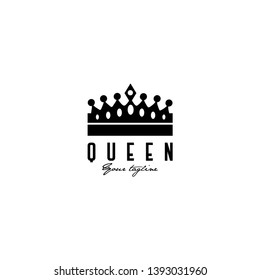 queen simple elegant logo design
