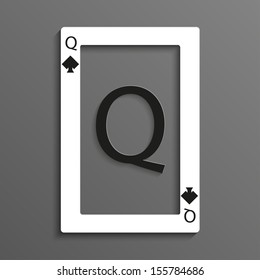 Queen of spades playing card