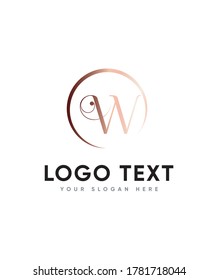 Tipo de letra de estilo Reina plantilla de logotipo W, logotipo de vectores para identidad empresarial y de empresa 