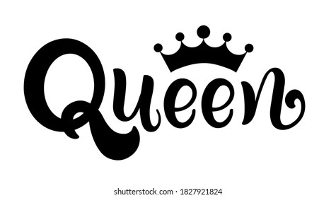 Similar Images, Stock Photos & Vectors of queen hand lettering and ...