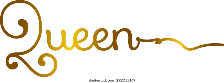 texto de la reina, texto de la reina de color degradado
