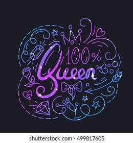 Queen Text Poster