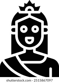 Ilustración de diseño de icono de Vector de reina