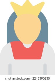 queen Vector illustration on a transparent background. Premium quality symmbols. Line Color vector icons for concept and graphic design. 
