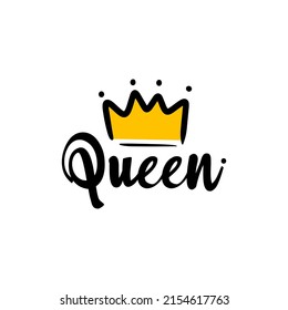 Queen Vector Illustration Print Logo Design Stock Vector (Royalty Free ...