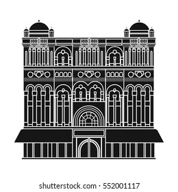 Queen Victoria Building icon in black style isolated on white background. Australia symbol stock vector illustration.