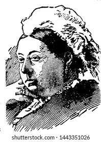 Queen Victoria of England, vintage illustration