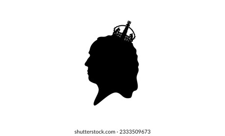 Queen Victoria silhouette, high quality vector