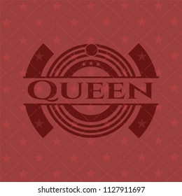 Queen vintage red emblem