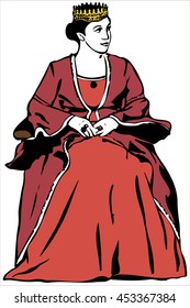 queen wearing a crown