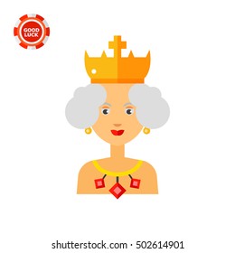 Queen Wearing Crown 