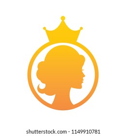 Queen Wedding Boutique Logo Design Inspiration Vector