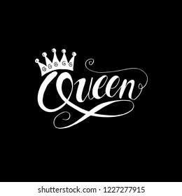 Queen Word Crown Stock Vector Royalty Free