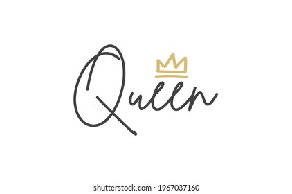 576 Gold word queen with a crown on it Images, Stock Photos & Vectors ...