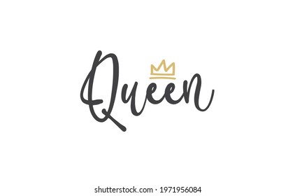 576 Gold word queen with a crown on it Images, Stock Photos & Vectors ...