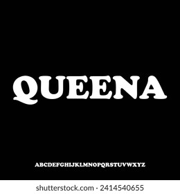 queena, luxury serif alphabet font vector typeset