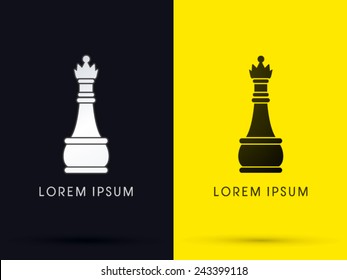 Queen,Chess , logo, symbol, icon, graphic, vector .