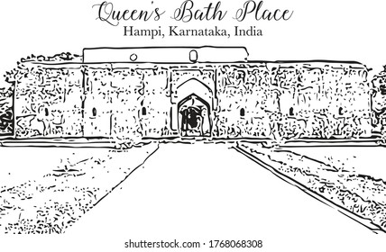 Queens Bath Place At Hampi Karnataka